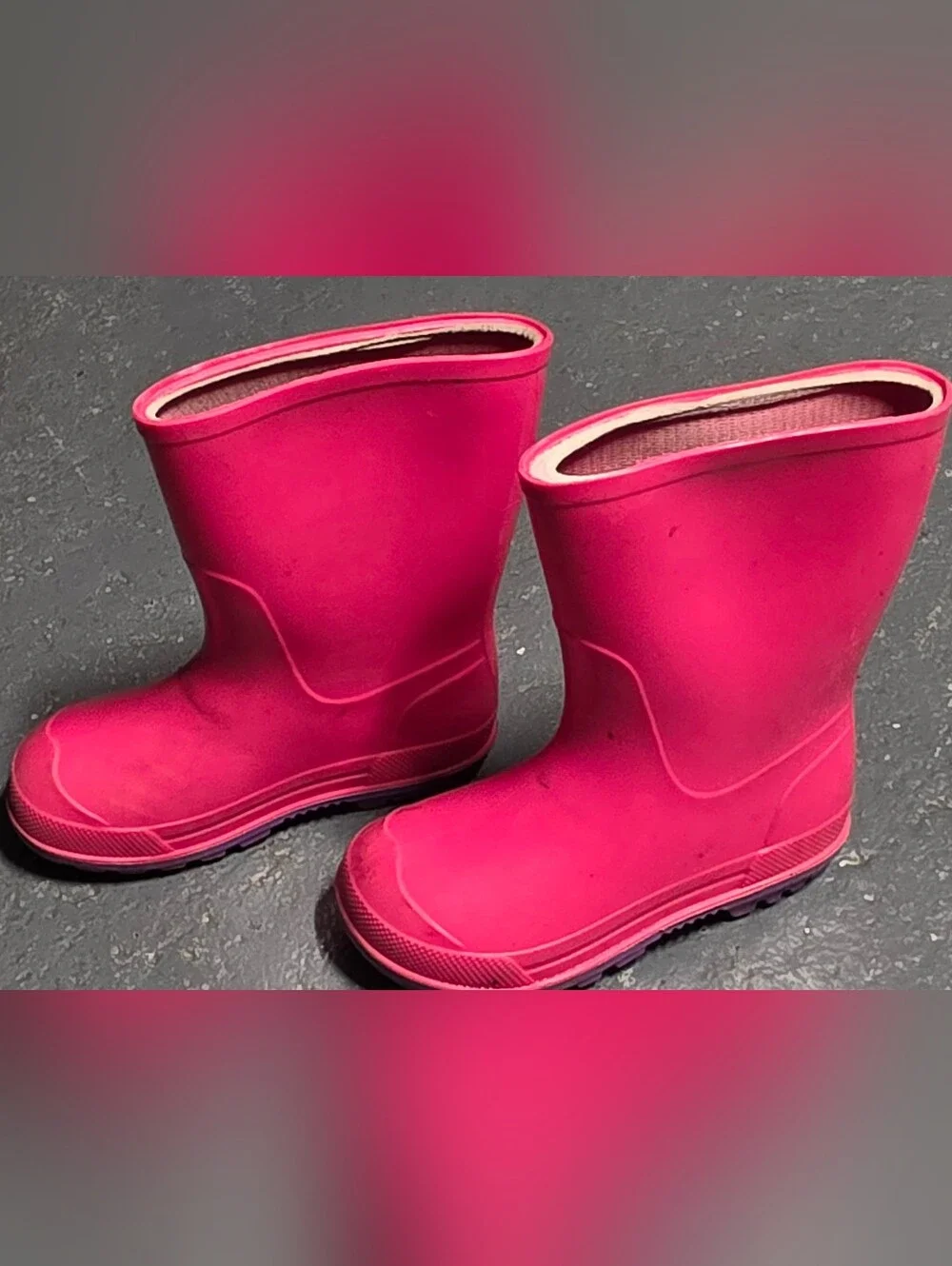 Toddler Pink Rain Boots Girls 7-8